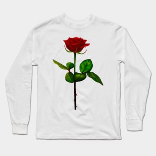 Red Rose Long Sleeve T-Shirt